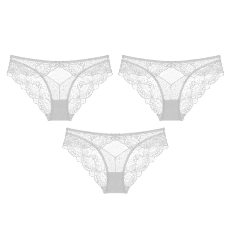 3pcs Charm Panties White