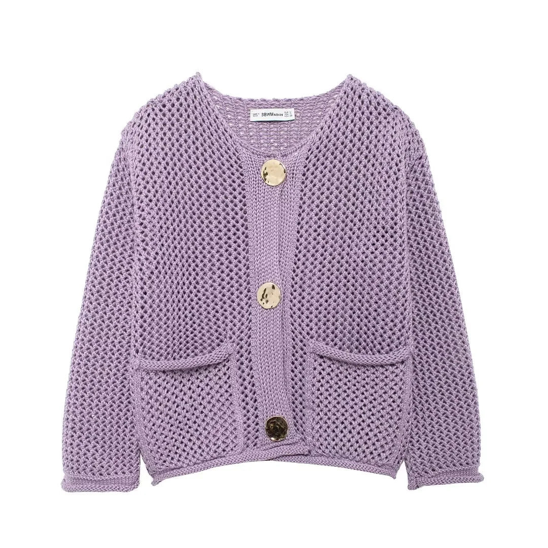 ALISA | WOMEN'S KNITTED BUTTON CARDIGAN