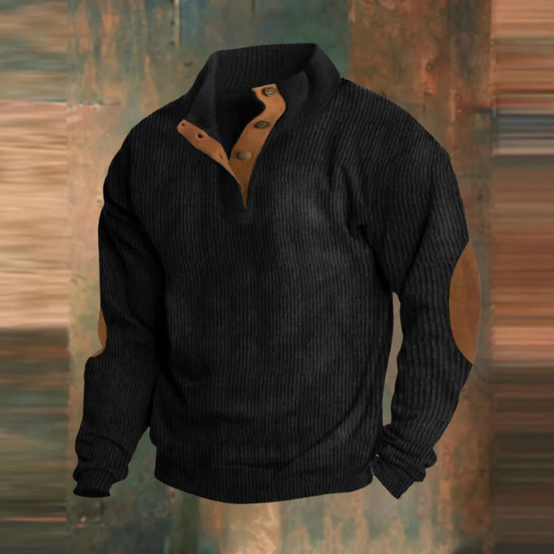 CEDARWOOD - CLASSIC HENLEY RIBBED SWEATER 1+1 FREE