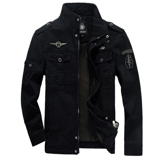 MILITARY JACKET SPRING AUTUMN MALE COTTON SLIM FIT