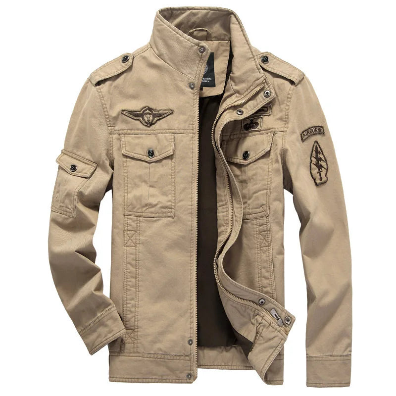 MILITÄRJACKE FRÜHLING HERBST MÄNNLICH BAUMWOLLE SLIM FIT