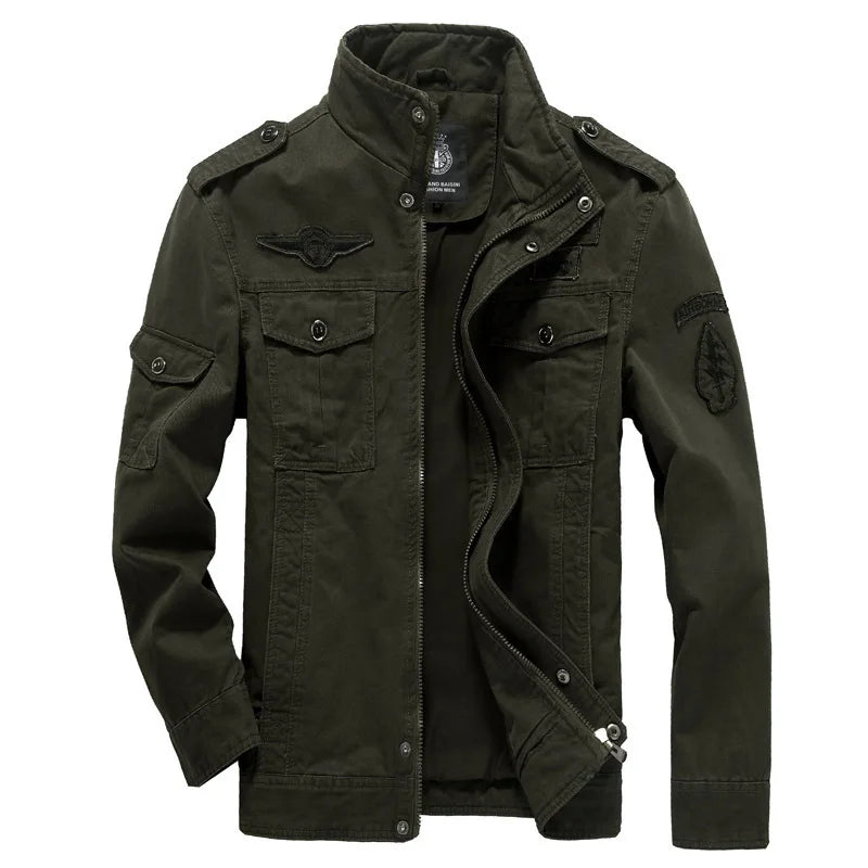 MILITÄRJACKE FRÜHLING HERBST MÄNNLICH BAUMWOLLE SLIM FIT